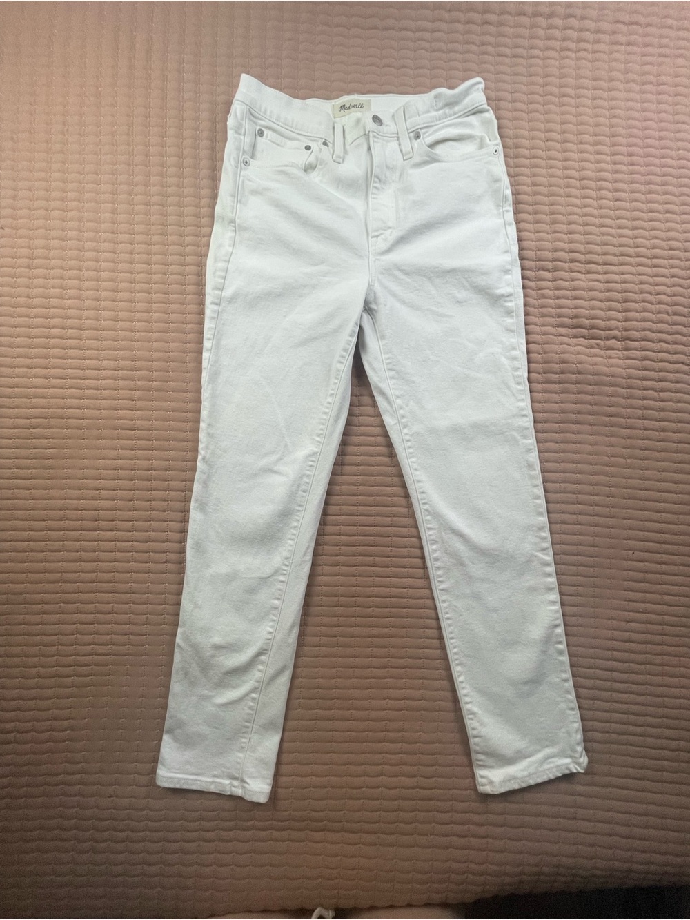 Madewell High-Rise Slim Boy Jean White Size 27